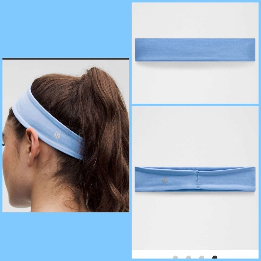 Lululemon Womens Luxtreme Training Headband Pool Party blue NWT